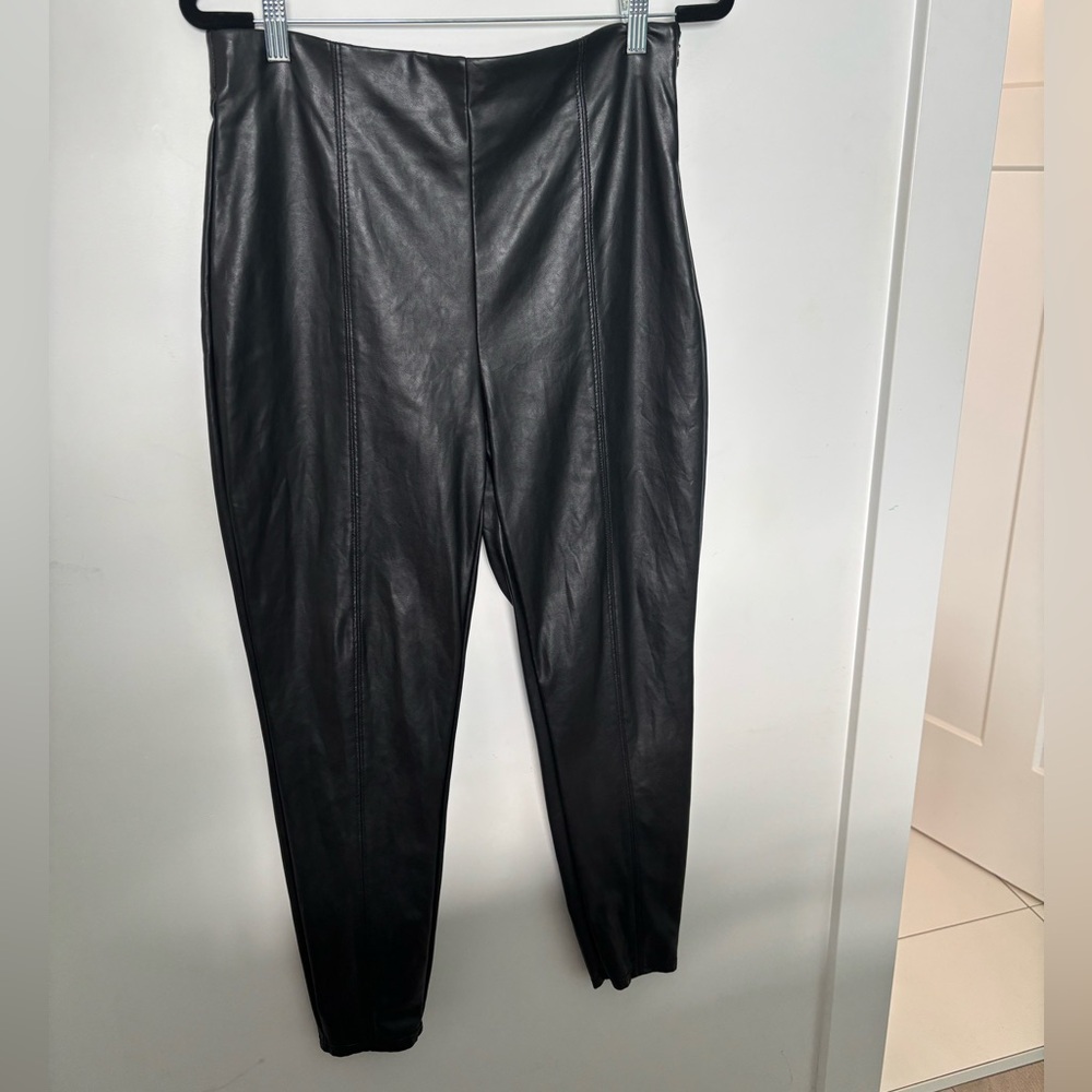 Faux leather pants